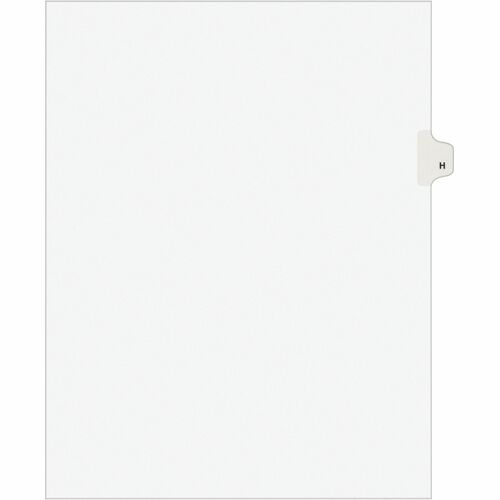 Avery  Legal Dividers w/Letter "H", Side Tab, 8-1/2"x11", 25/PK