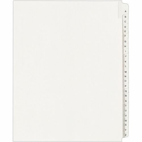 Avery  Index Dividers,Collated,A-Z,Side Tab,8-1/2"x11",26/ST,White