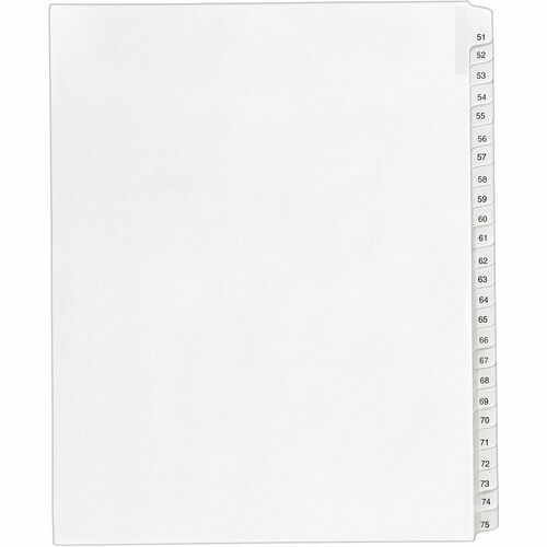 Avery  Index Dividers,Collated,51-75,Side Tab,8-1/2"x11",25/ST,WE