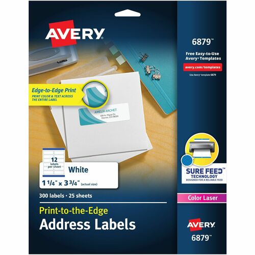 Avery  Laser Labels,Matte,Mailing,3-3/4"x1-1/4",300/PK,WE