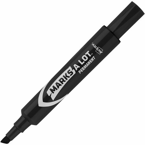 Avery  Markers, Permanent Ink, 3/16"Chisel Point,1 DZ, Black Ink