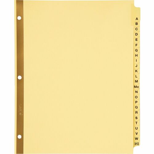 Avery  Laminated Tab Dividers, 3-HP, A-Z, 8-1/2"x11", 25 Tabs, Buff