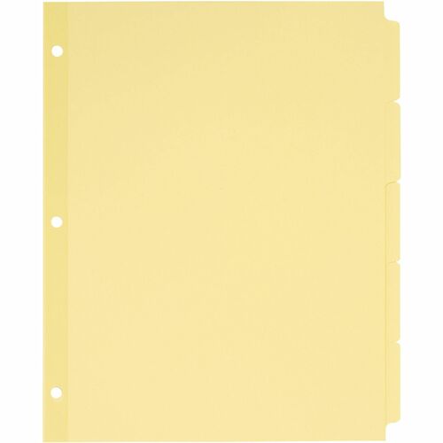 Avery  Plain Tab Dividers, 5-Tab/Set, 3HP, 11"x8-1/2", 36/BX, Buff