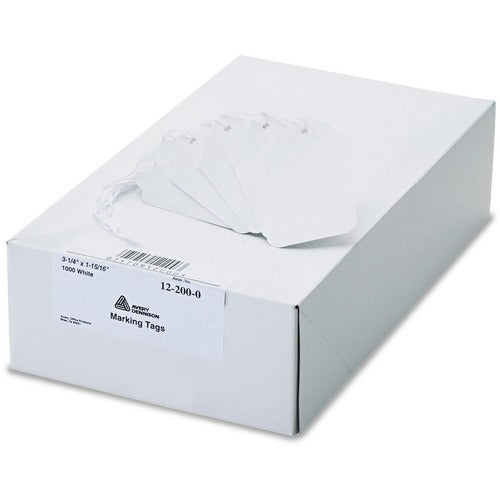 Avery  Marking Tags, Strung, 3-1/4"x1-15/16", 1000/BX, White
