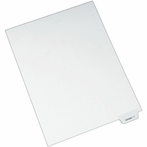 Avery  Divider, "Exhibit T", Bottom Tab, 8-1/2"x11", 25/PK, White