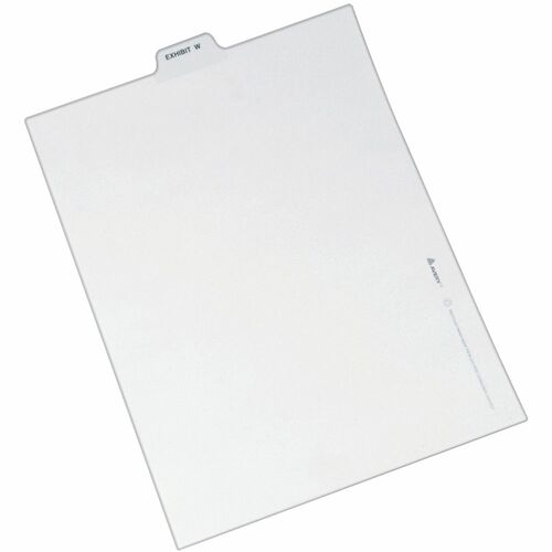 Avery  Divider, "Exhibit W", Bottom Tab, 8-1/2"x11", 25/PK, White