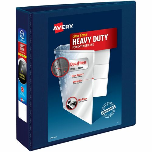 Avery  View Binder, DuraHinge, 2" Capacity, 8-1/2"x11", Navy