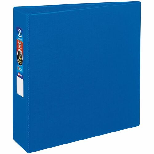 Avery  Binder, DuraHinge, 4 Pockets, 3" Capacity, 8-1/2"x11", Blue