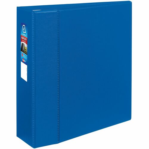 Avery  Binder, DuraHinge, 4 Pockets, 4" Capacity, 8-1/2"x11", Blue