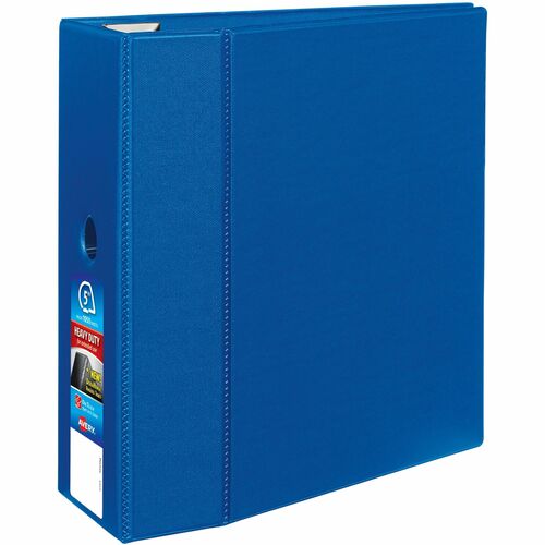 Avery  Binder, DuraHinge, 4 Pockets, 5" Capacity, 8-1/2"x11", Blue