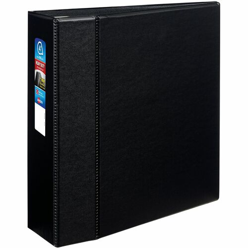 Avery  Binder, DuraHinge, 4 Pockets,4" Capacity, 8-1/2"x11", Black