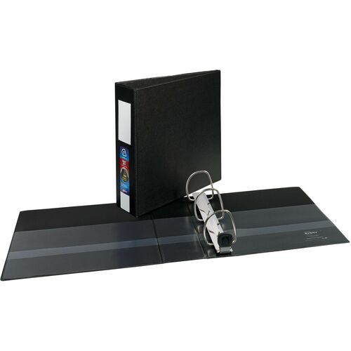 Avery  Binder, DuraHinge, w/Label Holder, 3"Cap, 8-1/2"x11", Black