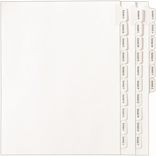Avery  Index Dividers, Legal Exhibit, Alphabetical, A-Z, White