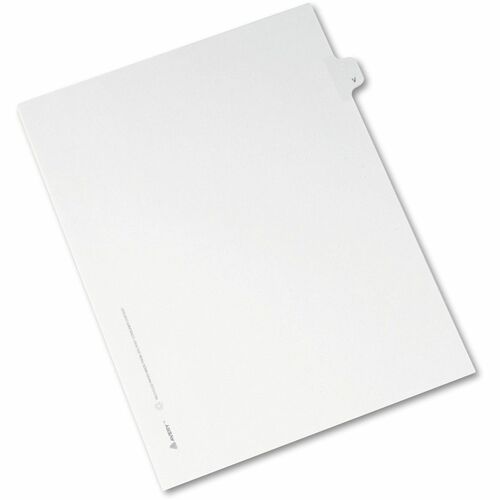Avery  Index Dividers, "V", Side Tab, 8-1/2"x11", 25PK, White