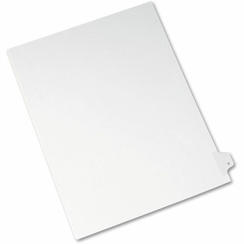 Avery  Index Dividers, "Y", Side Tab, 8-1/2"x11", 25PK, White