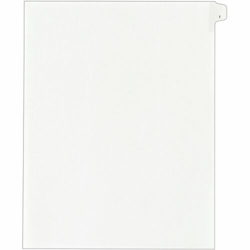 Avery  Index Dividers, Side Tab 1 - 1/25 Cut, 8-1/2"x11", 25/PK, WE