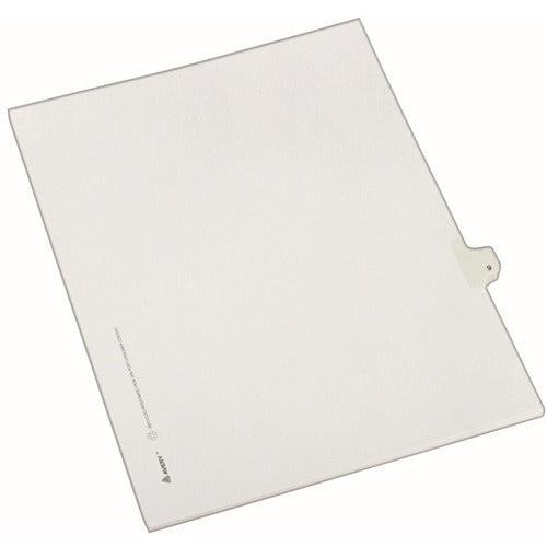 Avery  Index Dividers, Side Tab 9 - 1/25 Cut, 8-1/2"x11", 25/PK, WE