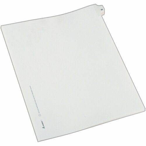 Avery  Index Dividers,Side Tab 25 - 1/25 Cut,8-1/2"x11",25/PK,WE