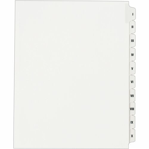 Avery  Index Dividers, "I-X", Side Tab, 8-1/2"x11", 10/Set, White