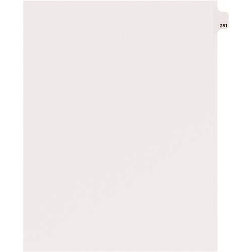 Avery  Dividers, "251", Side Tab, 8-1/2"x11", 25/PK, White