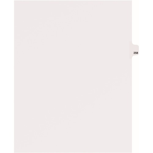 Avery  Dividers, "258", Side Tab, 8-1/2"x11", 25/PK, White