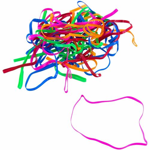 Baumgartens  PlastiBands, Size 4-1/4", 100/BX, Assorted Colors