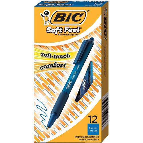 Bic  Pen,Retractable,Ballpoint,Med Point,Blue Barrel/Ink