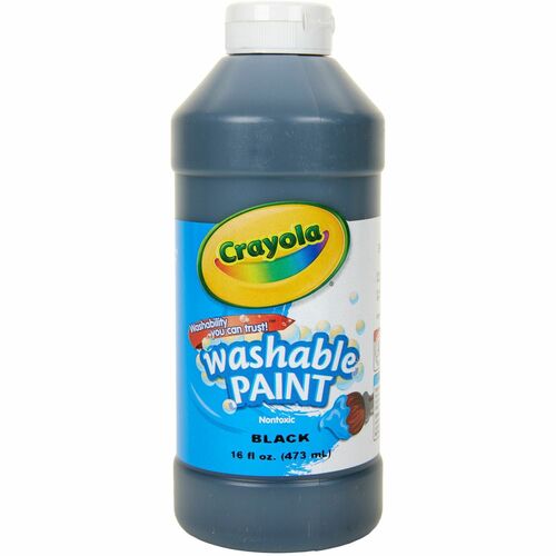 Crayola  Paint, Washable, Squeeze Bottle, 16 Oz, Black