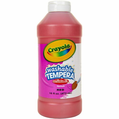 Crayola  Tempera Paint,All-Purpose,Artista II,Nontoxic,16oz,Red