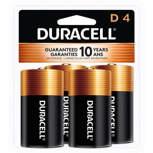 Duracell U.S.A.  Batteries, D, Coppertop, Alkaline, 4/PK-DURMN1300R4Z