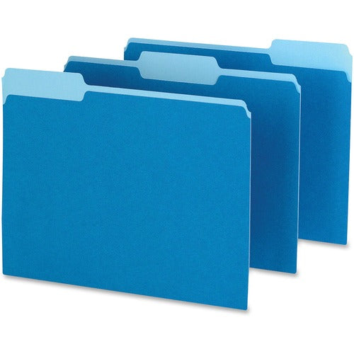 Pendaflex  File Folder, AST 1/3 Tab Cut, Letter-Size, 100/BX, Blue