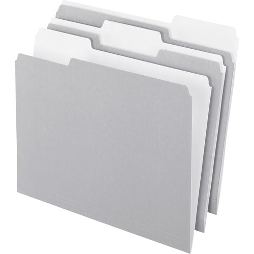 Pendaflex  File Folder, AST 1/3 Tab Cut, Letter-Size, 100/BX, Gray
