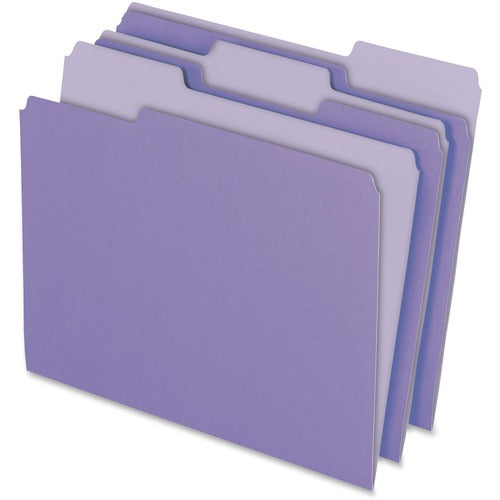 Pendaflex  File Folder, AST 1/3 Tab Cut, Letter-Size, 100/BX, Lavender