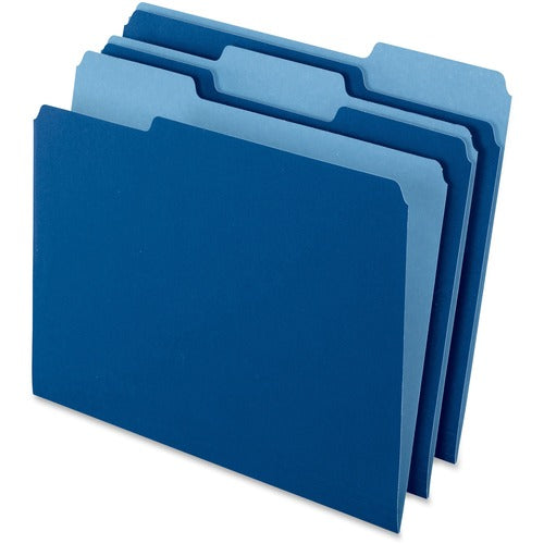 Pendaflex  File Folder, AST 1/3 Tab Cut, Letter-Size, 100/BX, Navy