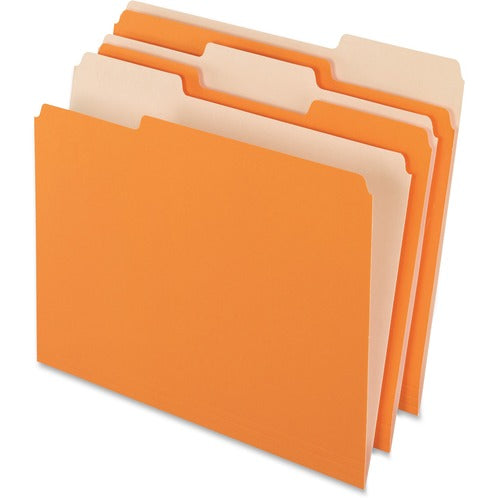 Pendaflex  File Folder, AST 1/3 Tab Cut, Letter-Size, 100/BX, Orange