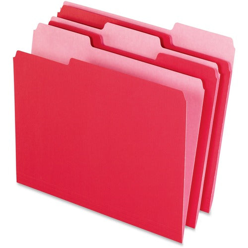 Pendaflex  File Folder, AST 1/3 Tab Cut, Letter-Size, 100/BX, Red