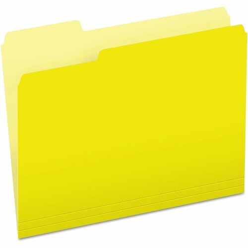 Pendaflex  File Folder, AST 1/3 Tab Cut, Letter-Size, 100/BX, Yellow