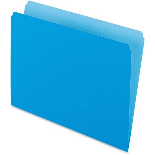Pendaflex  File Folder, Straight Tab Cut, Letter-Size, 100/BX, Blue