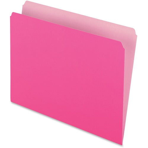 Pendaflex  File Folder, Straight Tab Cut, Letter-Size, 100/BX, Pink