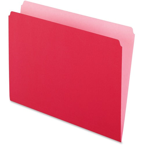 Pendaflex  File Folder, Straight Tab Cut, Letter-Size, 100/BX, Red