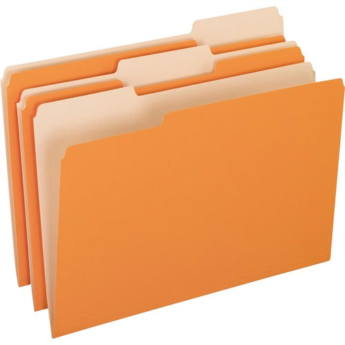 Pendaflex  File Folder, AST 1/3 Tab Cut, Legal-Size, 100/BX, Orange