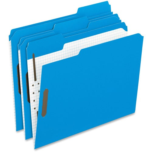 Pendaflex  Folders, 2 Fasteners, 1/3 Tab Cut, Letter, 50/BX, Blue