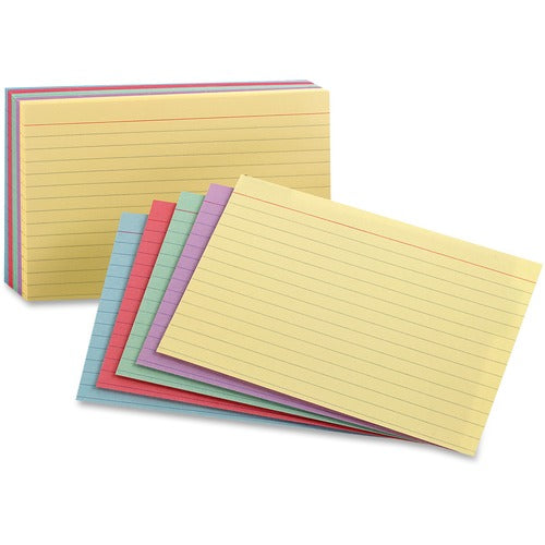 Oxford  Index Cards, Ruled, 3"x5", 100/PK, Assorted