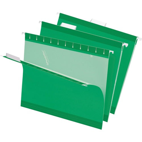 Pendaflex  Hanging Folder, 1/5 Tab Cut, Letter, 25/BX, Bright Green