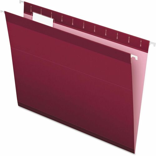 Pendaflex  Hanging Folder, 1/5 Tab Cut, Letter , 25/BX, Burgundy