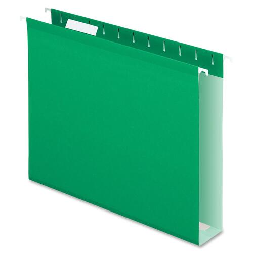 Pendaflex  Hanging Folders, w/Box Bottom, 2" Cap, Letter, 25/BX, LGN