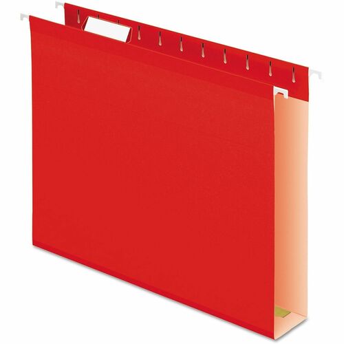 Pendaflex  Box Bottom Folders, 2" Cap, Letter Size, 25/BX, Red