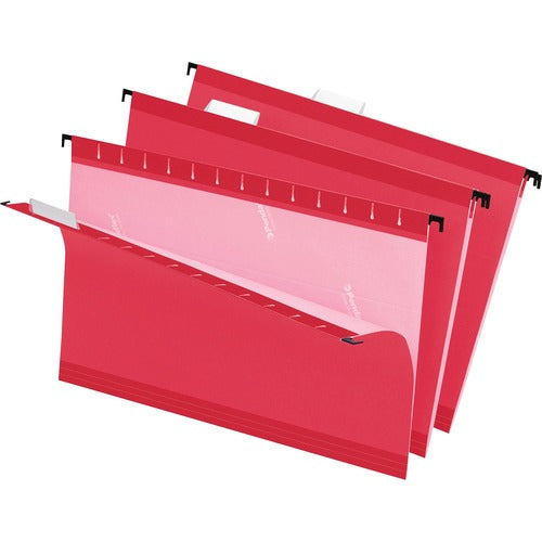 Pendaflex  Hanging Folder, 1/5 Tab Cut, Legal, 25/BX, Red