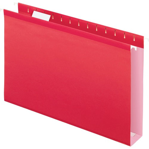 Pendaflex  Hanging Folders, w/Box Bottoms, 25/BX, Red