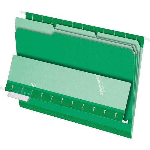 Pendaflex  Interior Folder, 11pt, 1/3 Tab Cut, Letter, 100/BX, BTGN